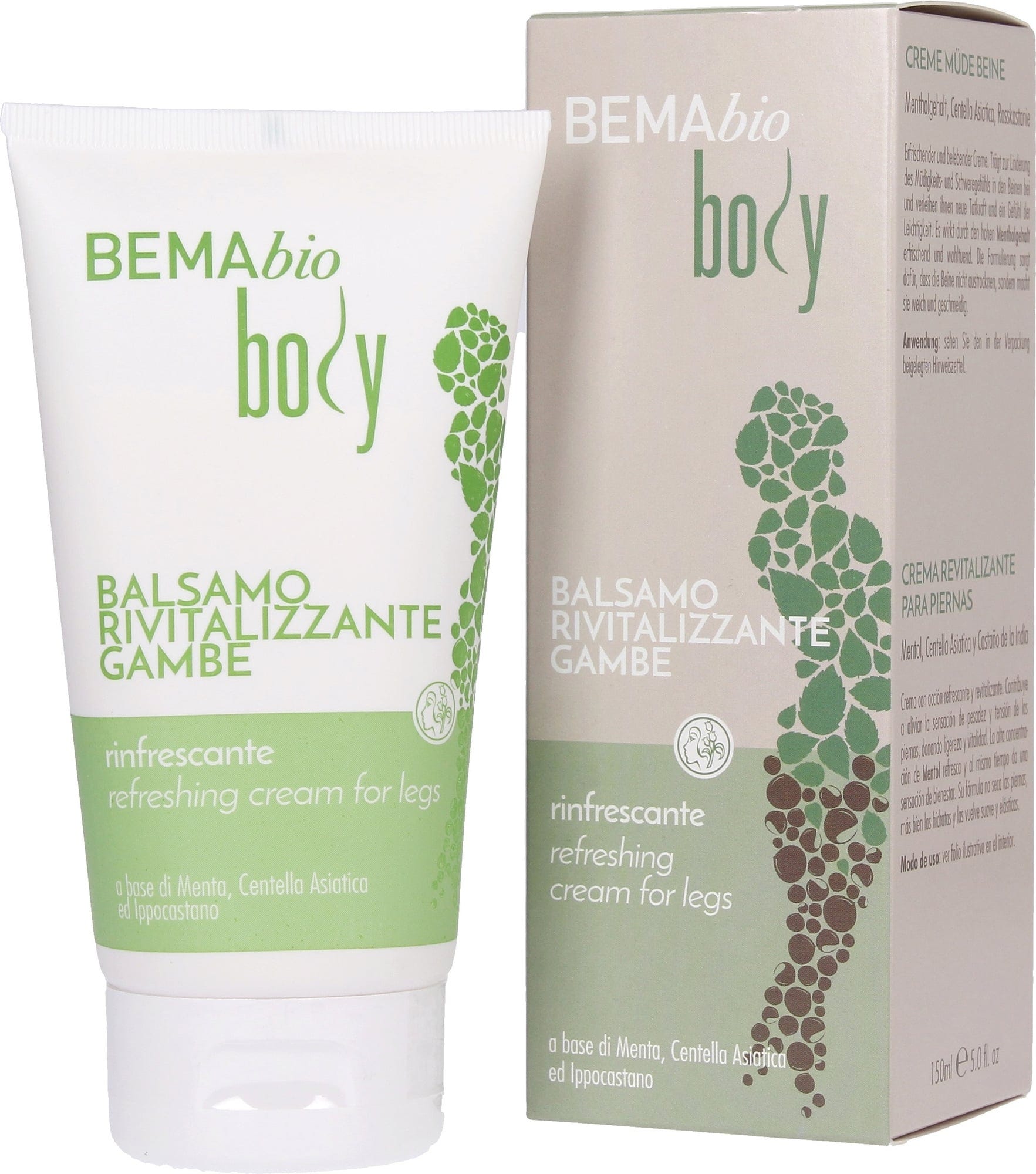 BEMA COSMETICI  bioBody BALSAMO RIVITALIZZANTE Erfrischende Beincreme, 150 ml