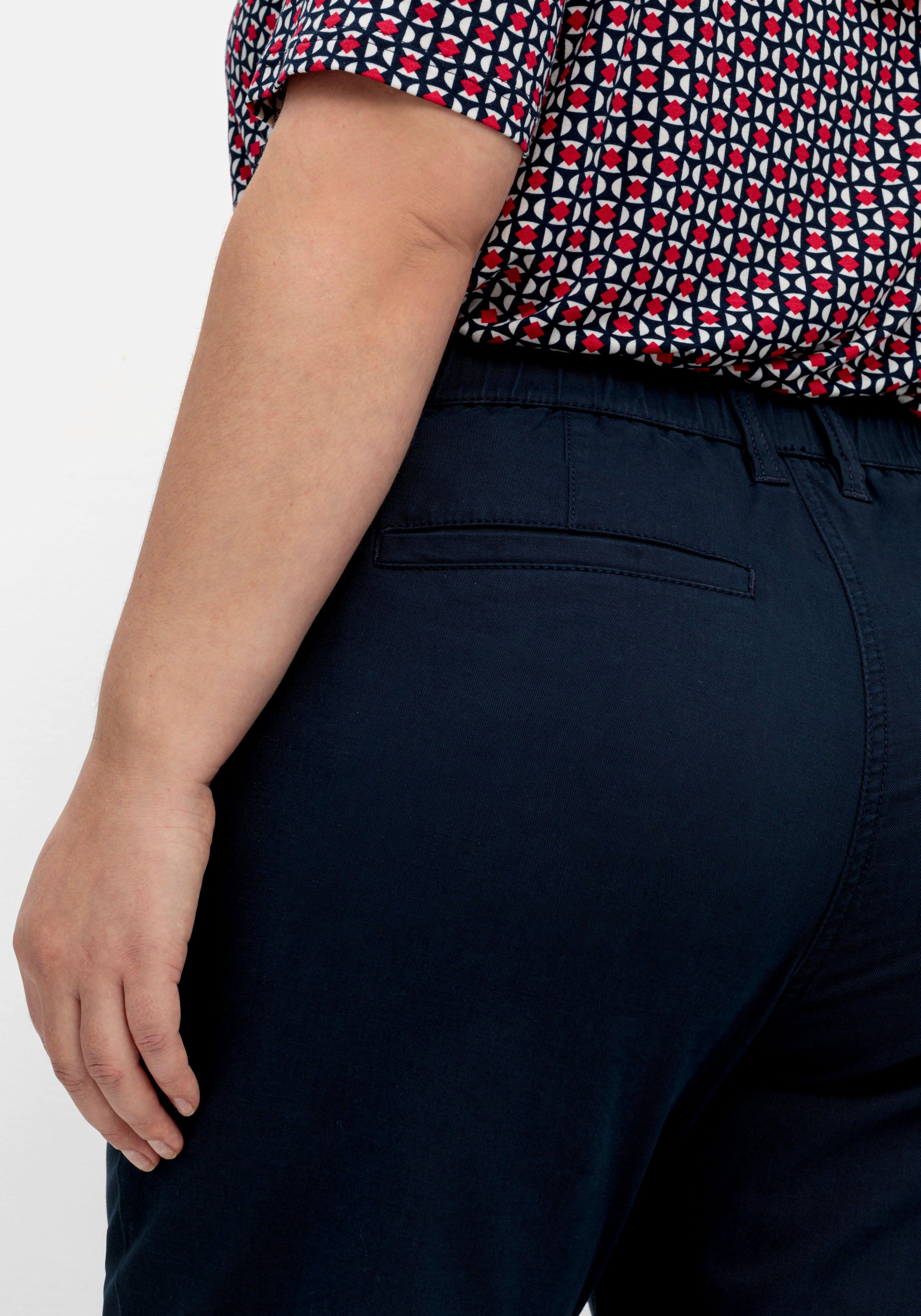 7/8-Cargohose mit Gummibund und elastischem Saum