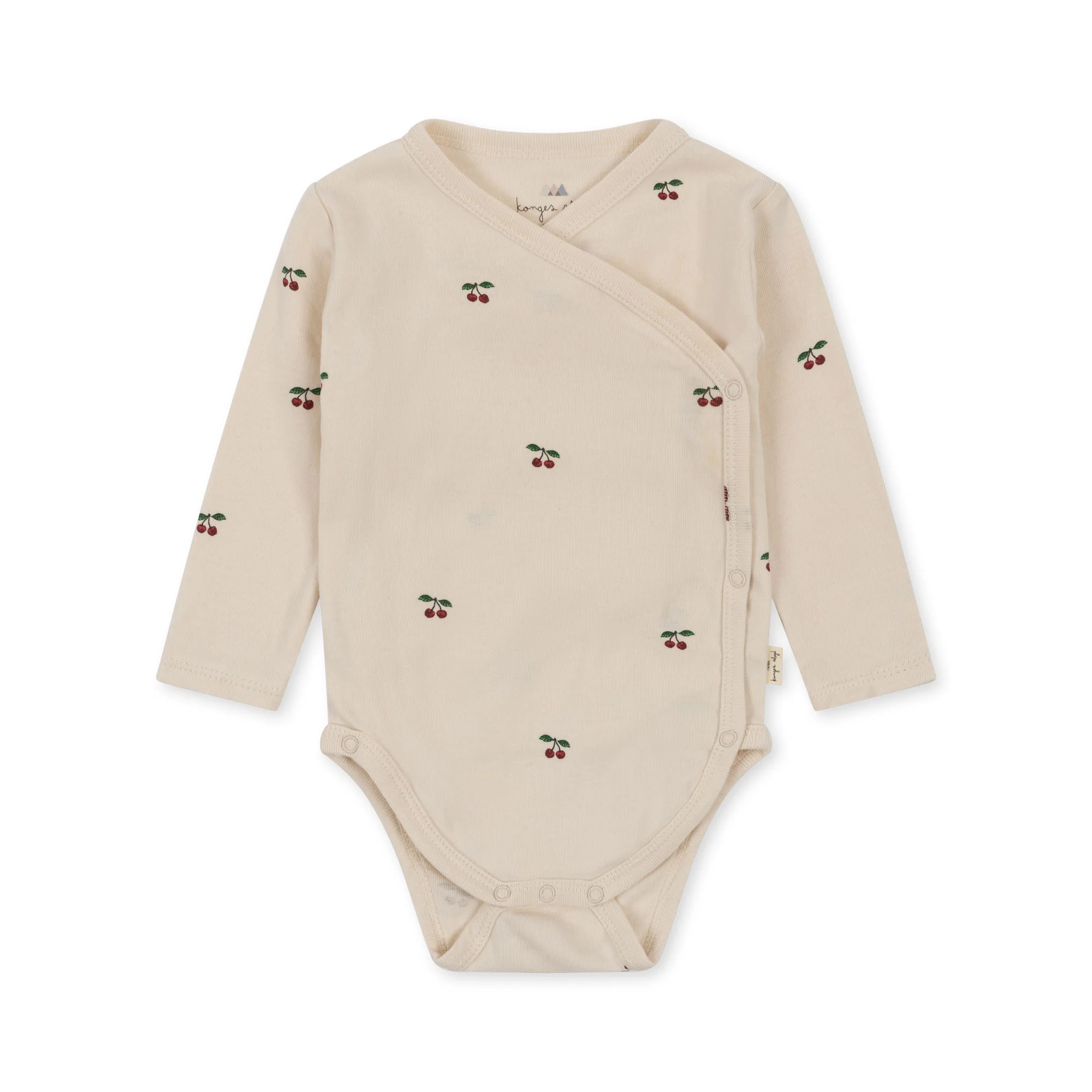 langærmet body til nyfødt - cherry - 0-1M