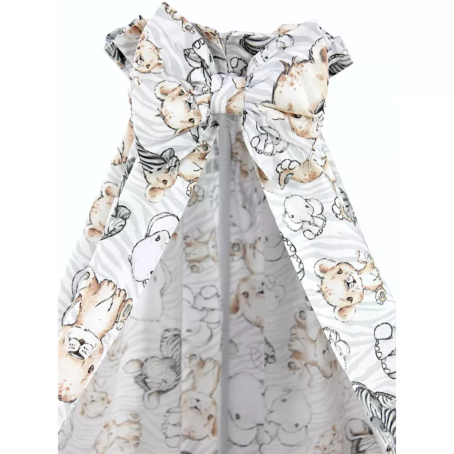 TupTam Babybett Himmel mit Schleifchen graubraun
