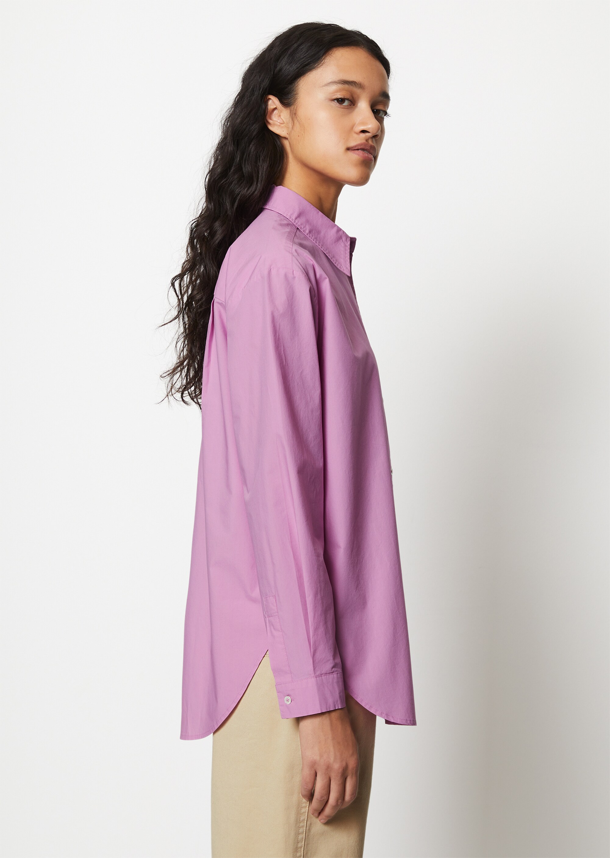 Boyfriend Hemdbluse oversize aus Organic Cotton-Popeline