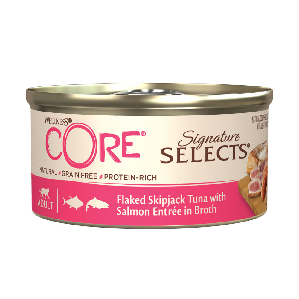 Wellness Core Signature Selects - Kattenvoer - 79 Gram - zalm, tonijn