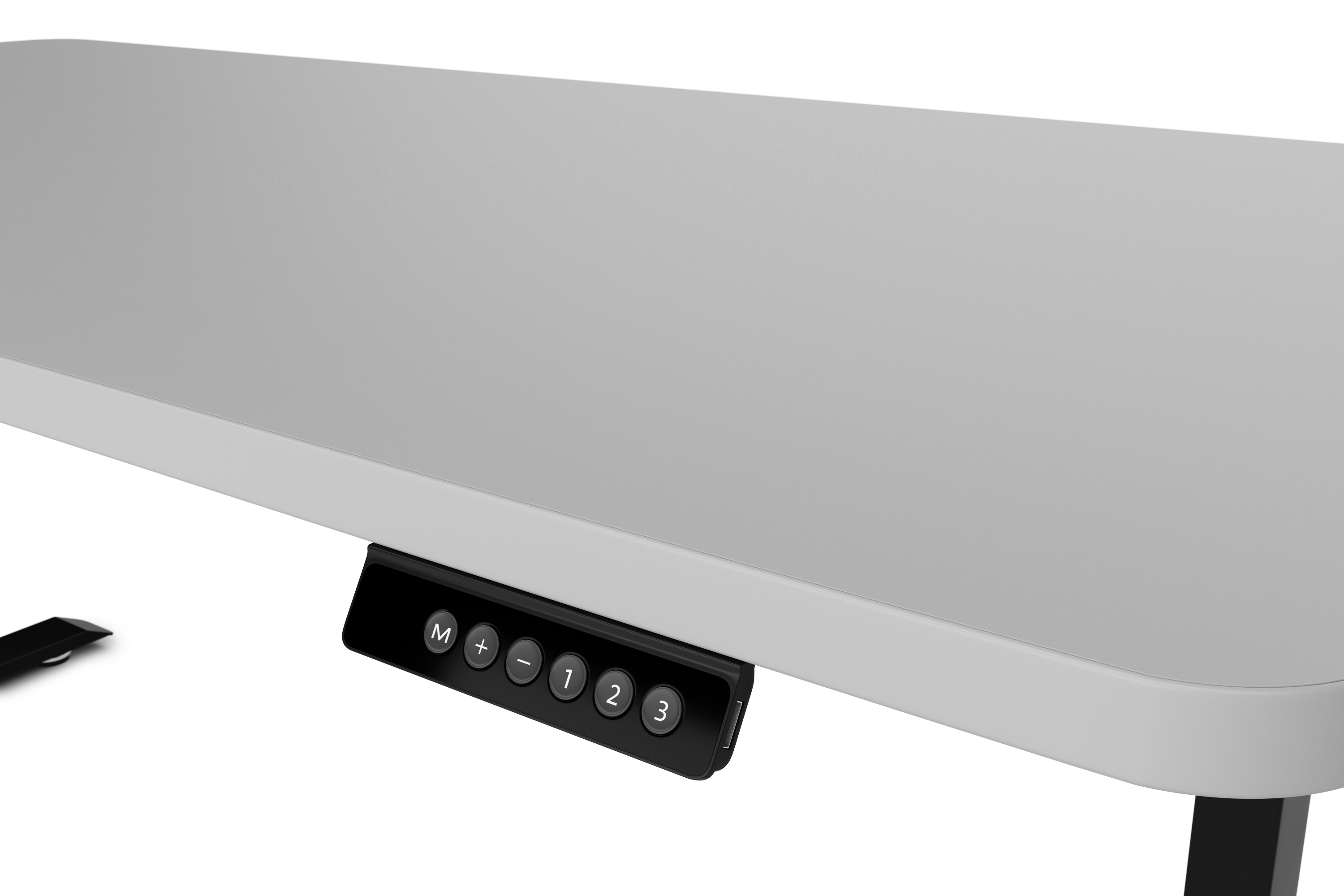 Stehpult elektrisch PREMIUM grau/schwarz 160 x 80 cm