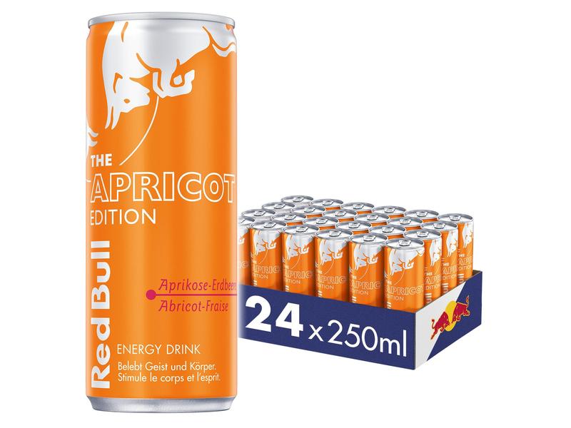 Red Bull Energy Drink Apricot Edition 24 x 250 ml Energie Getränk mit Fruchtaroma