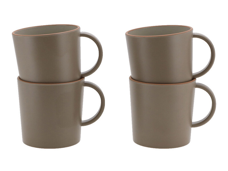 Travellife Avila Taupe Brown mokken - set van 4