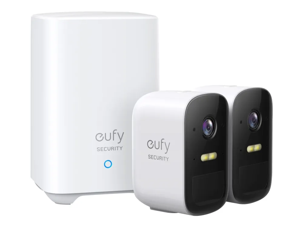 Eufy eufyCam 2C - Netværksovervågningskamera - udendørs, indendørs - vejrbestandig - farve (Dag/nat) - 1080p - audio - trådløs - WiFi (pakke med 2)