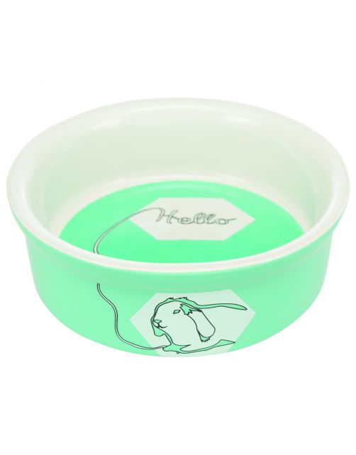 Trixie Voerbak Konijn Hello - Voerbak - ø11 cm 240 ml Assorti