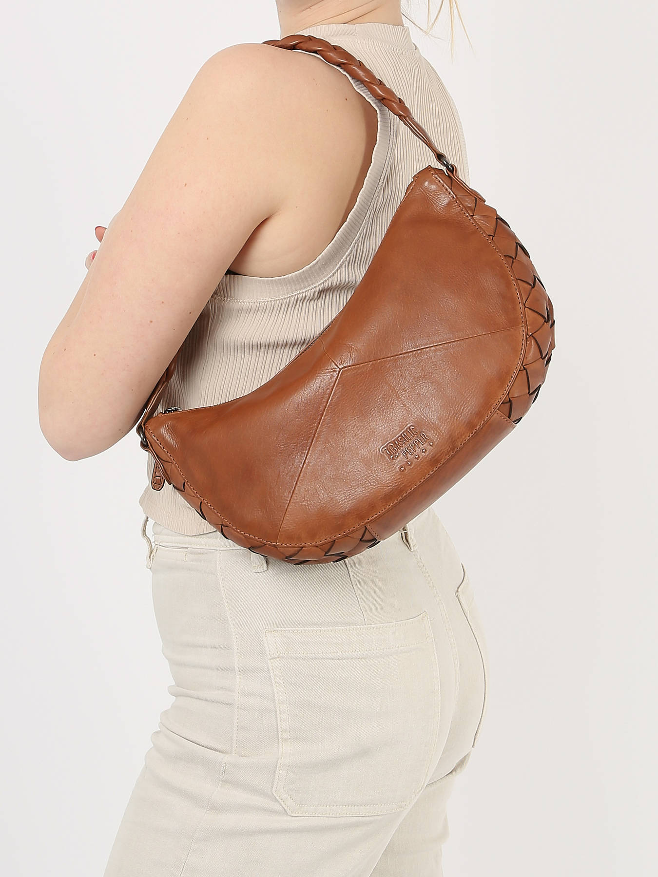 Sac port paule Obbo cuir BASILIC PEPPER