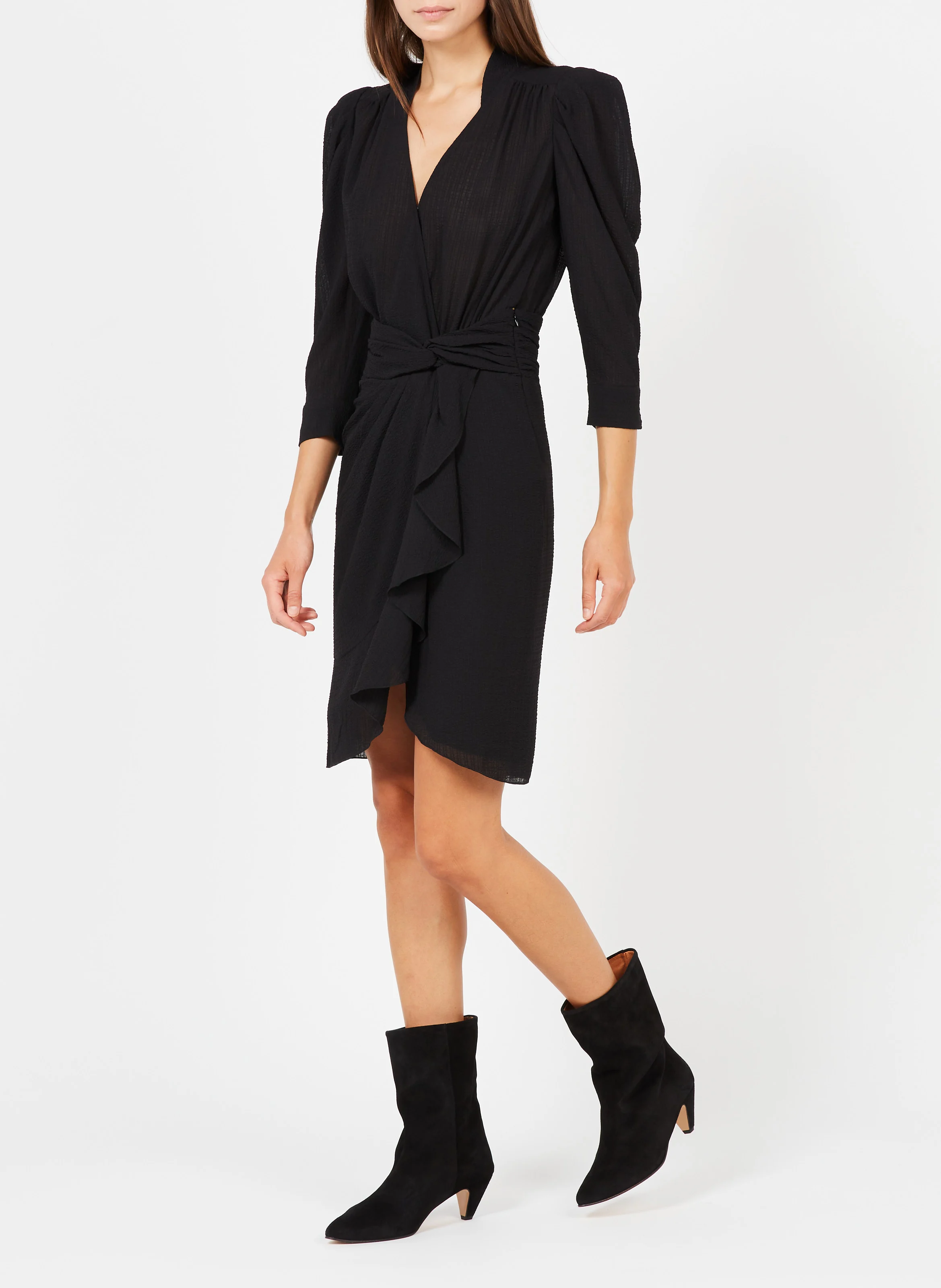 VULLY 50 - Bottines à talon en velours | Noir