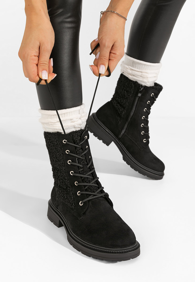 Bottines à lacets femme noirs Milaya