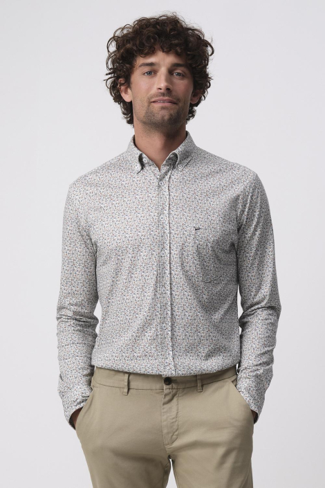 Campbell multi color heren overhemd