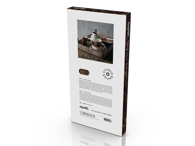 Studio Round Serveringsfad Matte white/Matte bark