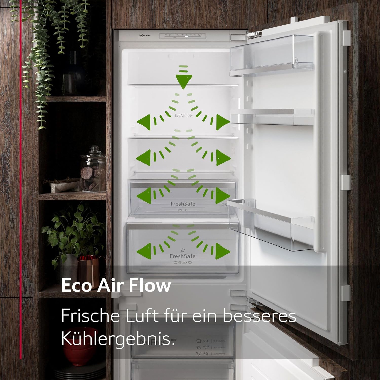 NEFF KI5861SE0, N 30, FreshSafe, Kühl-Gefrierkombination 177,2x54,1cm, Nutzinhalt gesamt: 265; 39 dB, Schleppscharnier, Kühlraum: 182, Gefrierraum: 83 Nutzinhalt