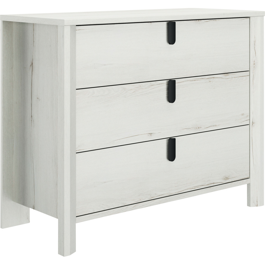 Bett Lugano Dekor Eiche weiss lasiert 123 x 207 cm