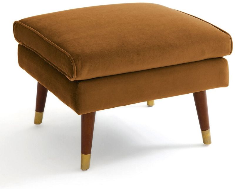 LA REDOUTE INTERIEURS - Poef - Kastanje Kleur - Fluweel - Polyester