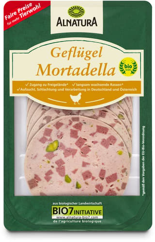 Alnatura BIO Geflügel Mortadella mit Pistazien