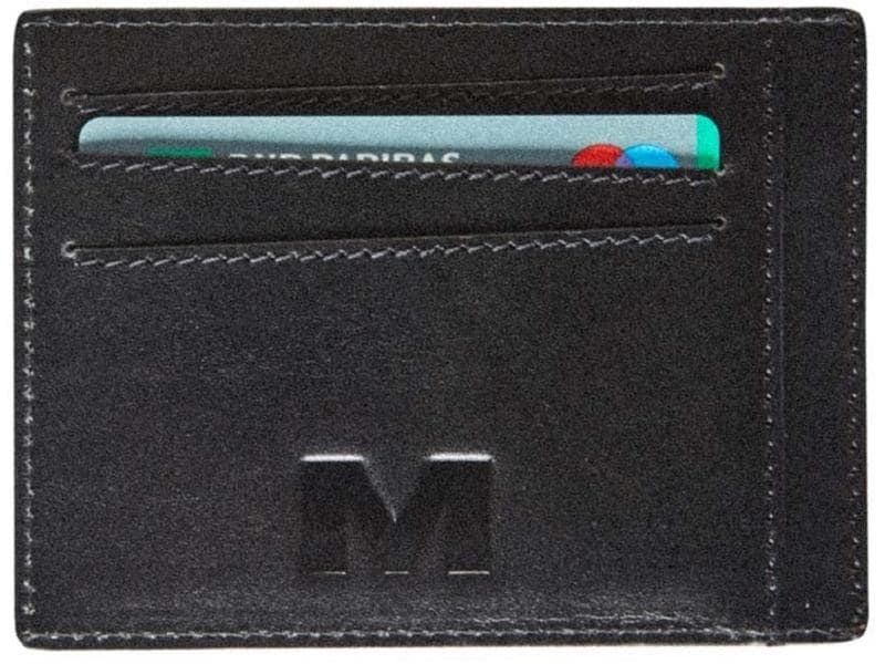 Maverick Portemonnaie All Black 11.5 x 8.7 cm, Schwarz Kreditkartenetui mit RFID Schutz