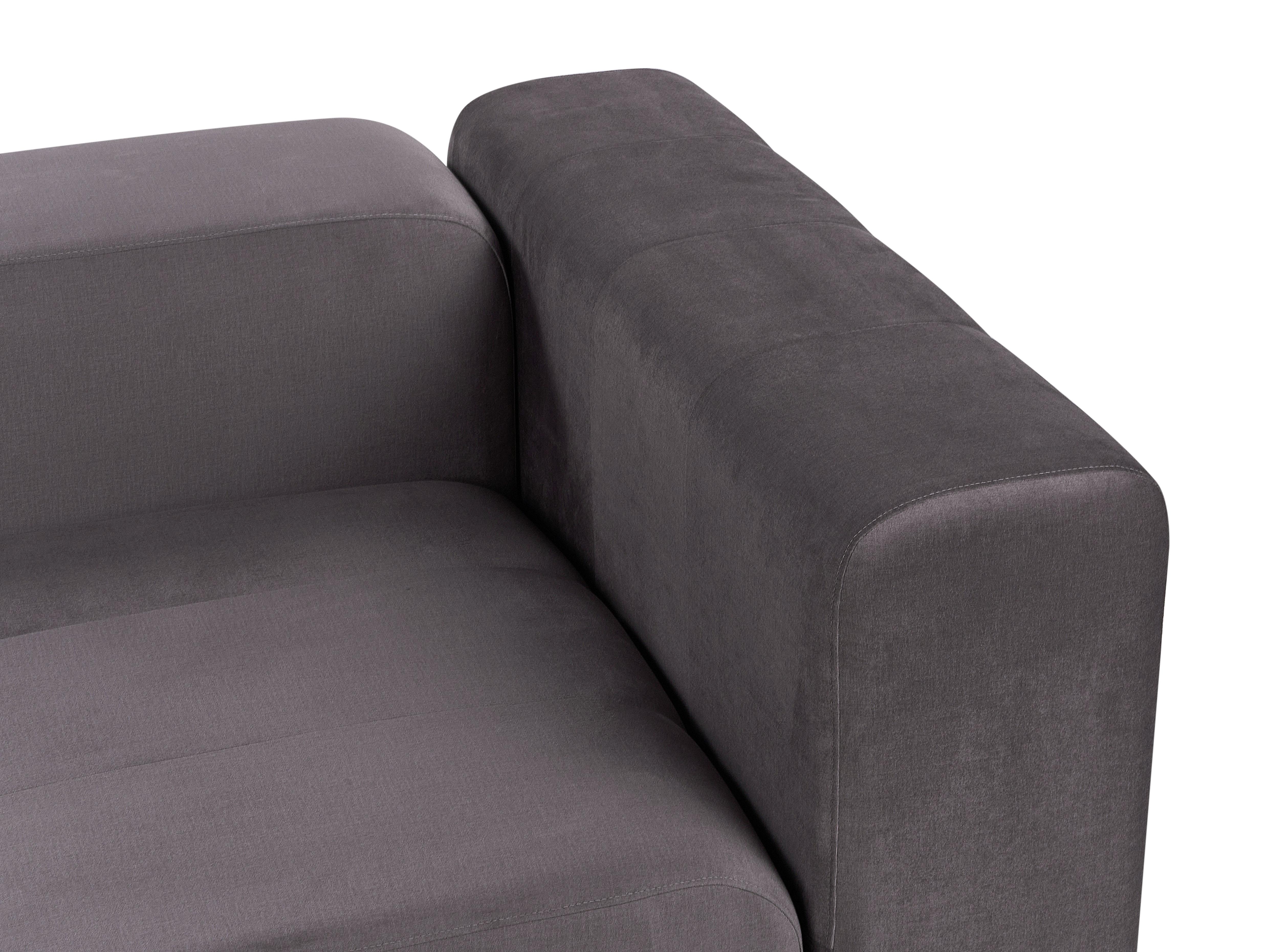 Modulaire bank 2-zits FALSTERBO Fluweel Donkergrijs