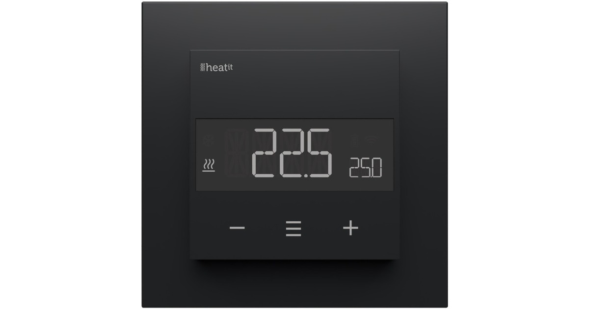 heat itZ-TRM6 thermostaat  (Zwart, 3600W, 16A, Z-Wave+)