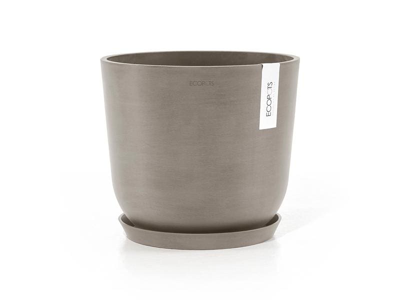 Ecopots Pflanzentopf Oslo 25, French Taupe Robuster und langlebiger Blumentopf