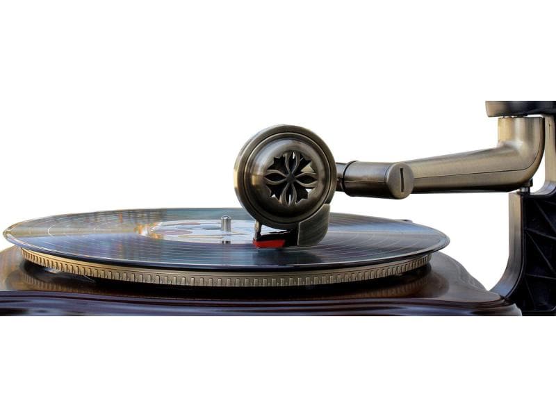 soundmaster Plattenspieler NR917 Radio, CD-Player, Kassette Grammophon-Stereo-Anlage mit Schallplatte, UKW-Radio, CD/MP3, USB und Bluetooth