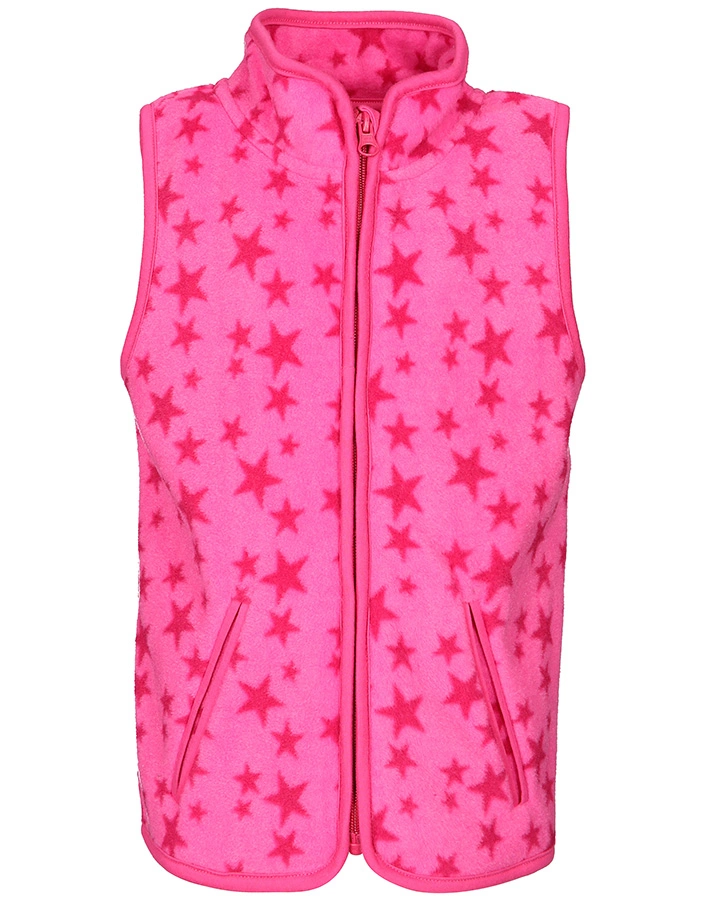 Fleece-Weste STERNE in pink