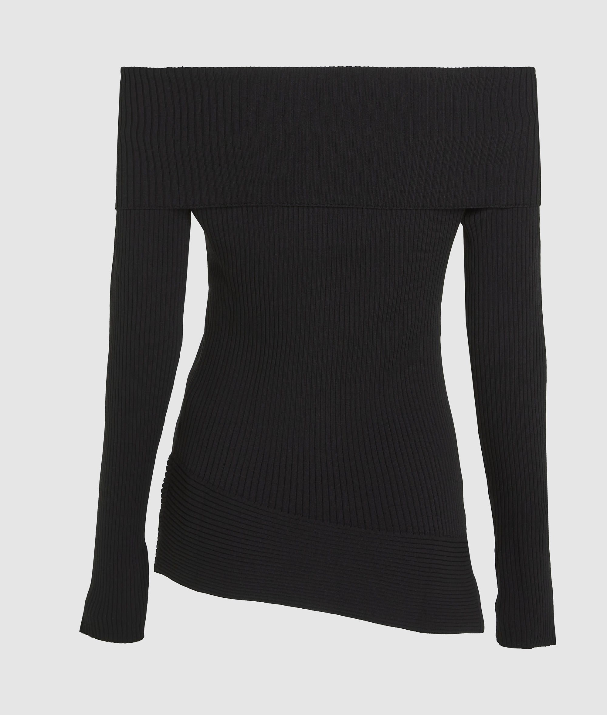 Gebreide top met off-shoulder mouwen