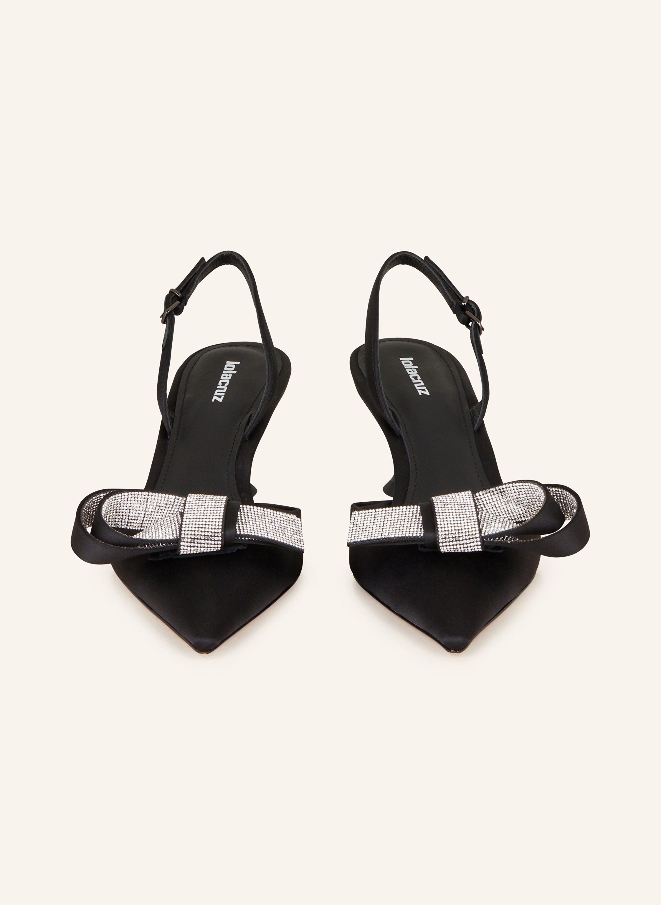 Lola Cruz Slingpumps mit Schmucksteinen