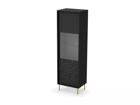 Vitrine design noir et or 185cm Tramona