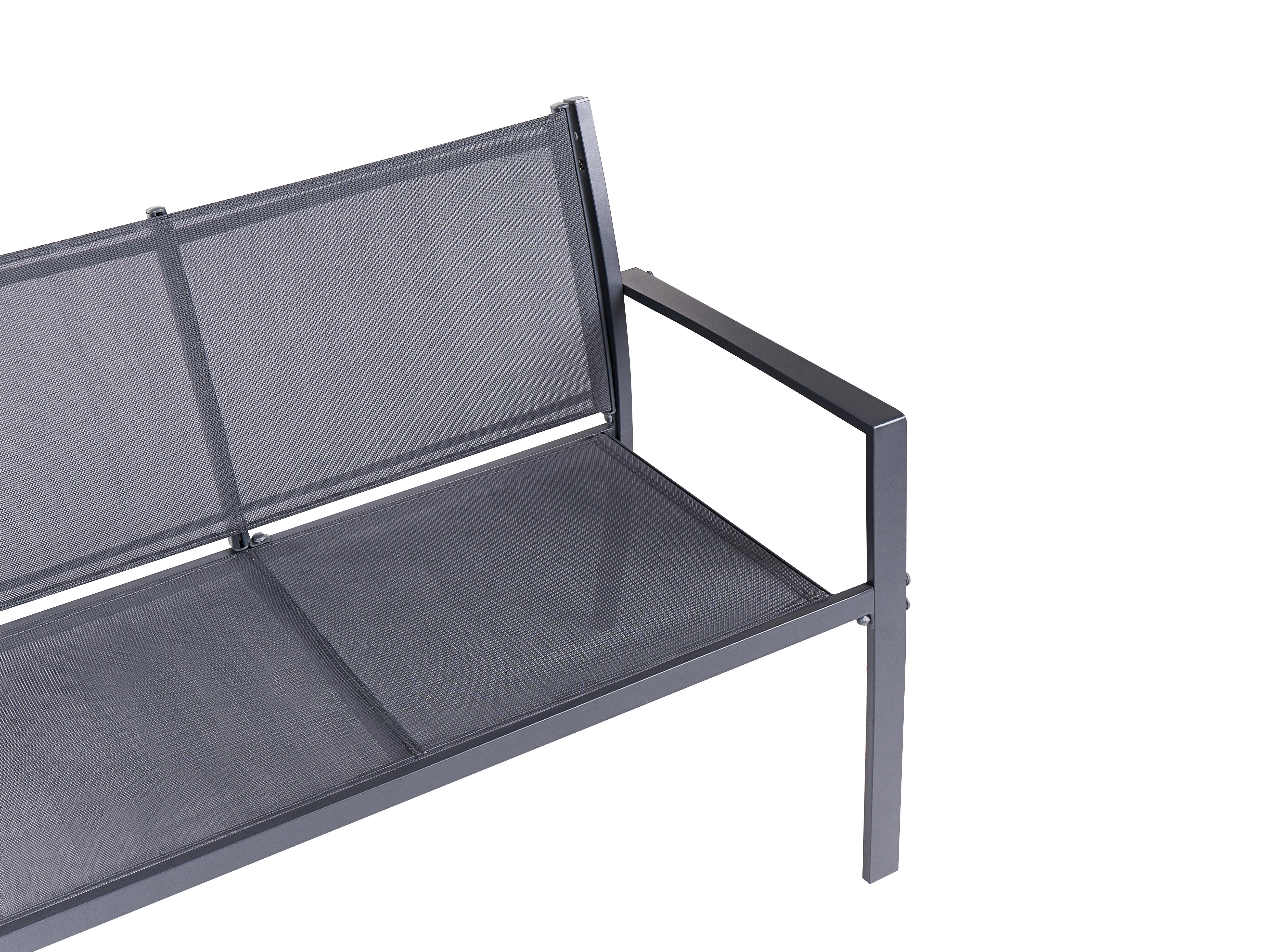 Loungeset met tafel 4-zits TAVOLETO Metaal Donkergrijs