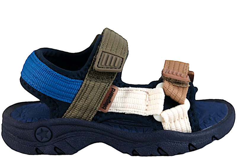 BISGAARD NICO SANDAL I BLÅ TEKSTIL