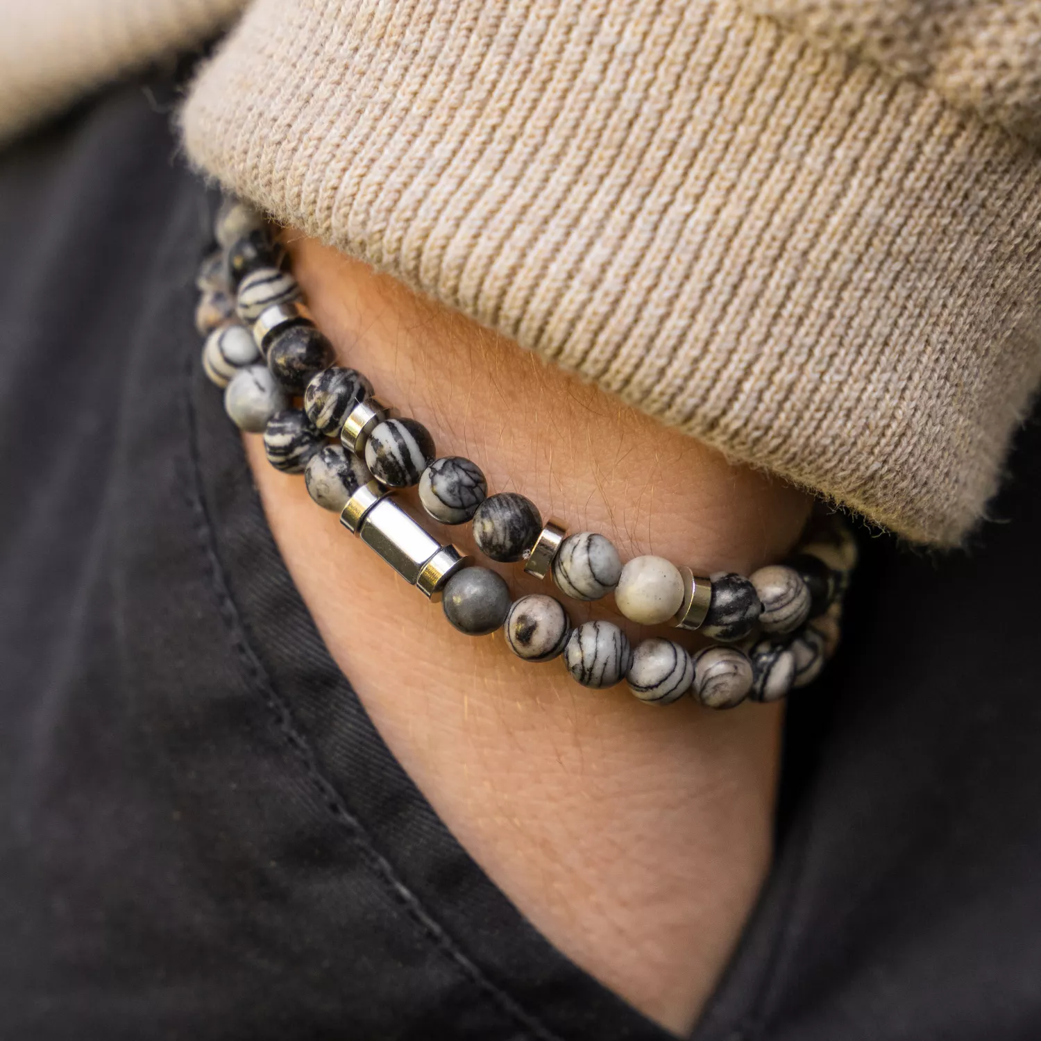 Auxere Double Row Armbånd Sten KXD0230