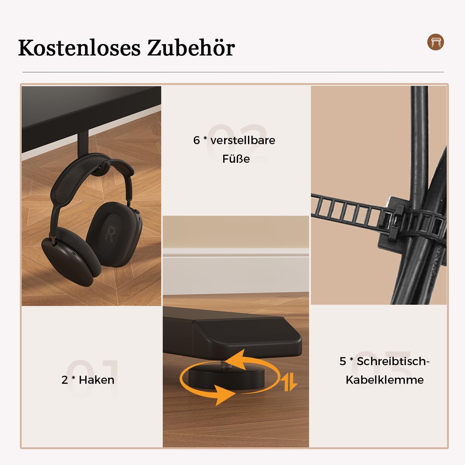 Klicelor L-förmiger Elektrischer Schreibtisch Höhenverstellbar, 160 x 140 cm L Form Stehschreibtisch mit 3 Memory-Funktionen und Antikollisionstechnologie, ergonomischer Computertisch, Schwarz