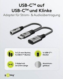 Goobay - Adapter USB-C™ naar Jack 3,5 mm - Kabel