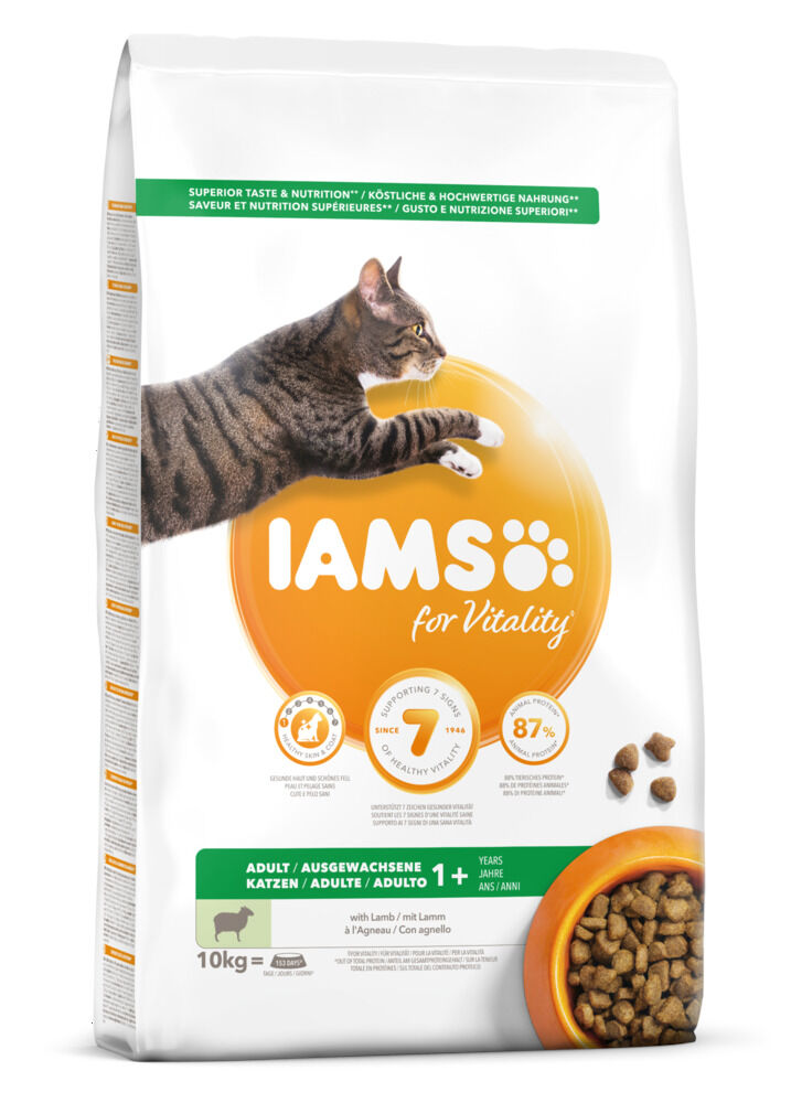 IAMS Adult - Kattenvoer - 10 Kilogram - lam
