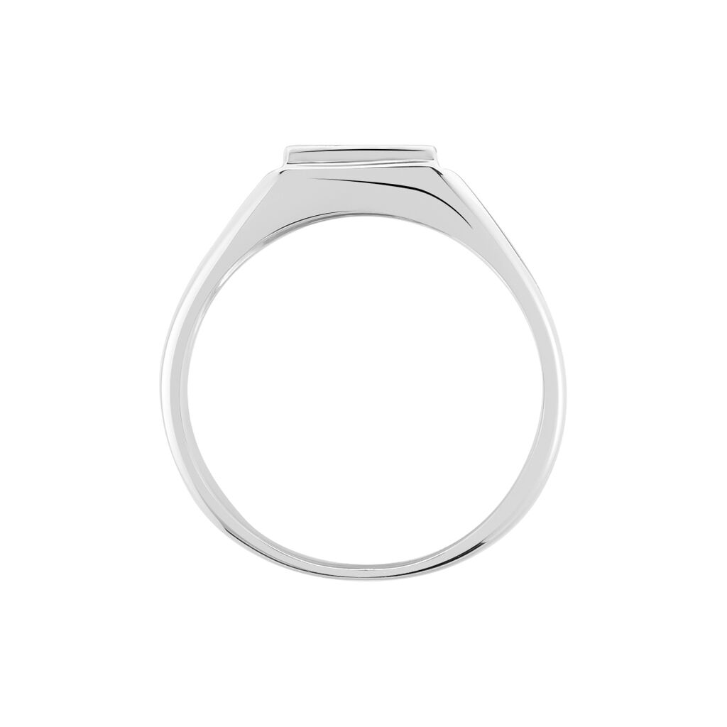 Chevalière Pierrik Argent Blanc