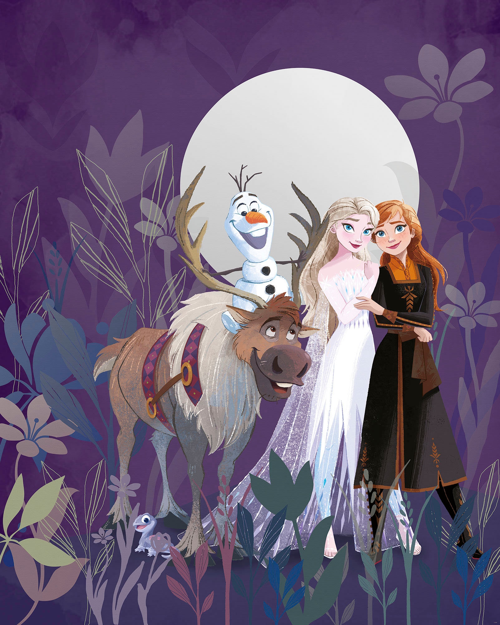 Komar Fototapete »Digitaldruck Vlies -  Frozen Full Moon Hike - Grösse 200 x 250 cm« bedruckt glatt Kinderzimmer