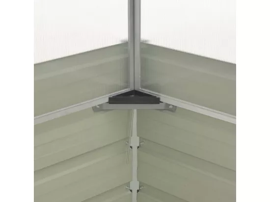 Serre Anthracite 100x100x77 cm Acier galvanisé