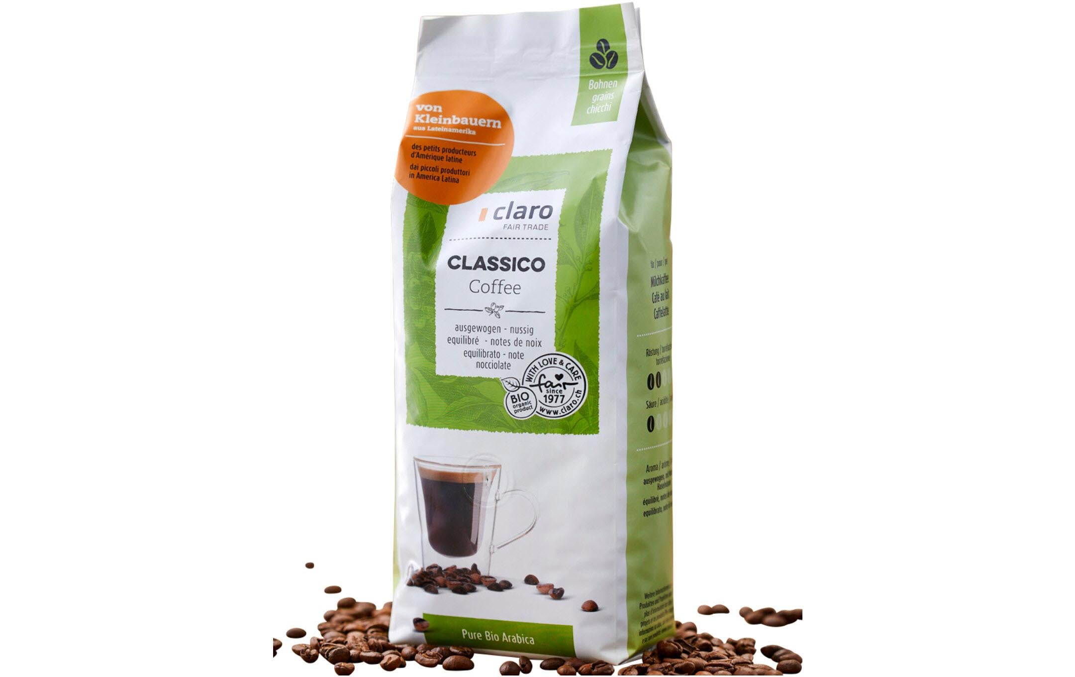 Kaffeebohnen Classico 500 gFeinster und nachhaltiger Kaffeegenuss