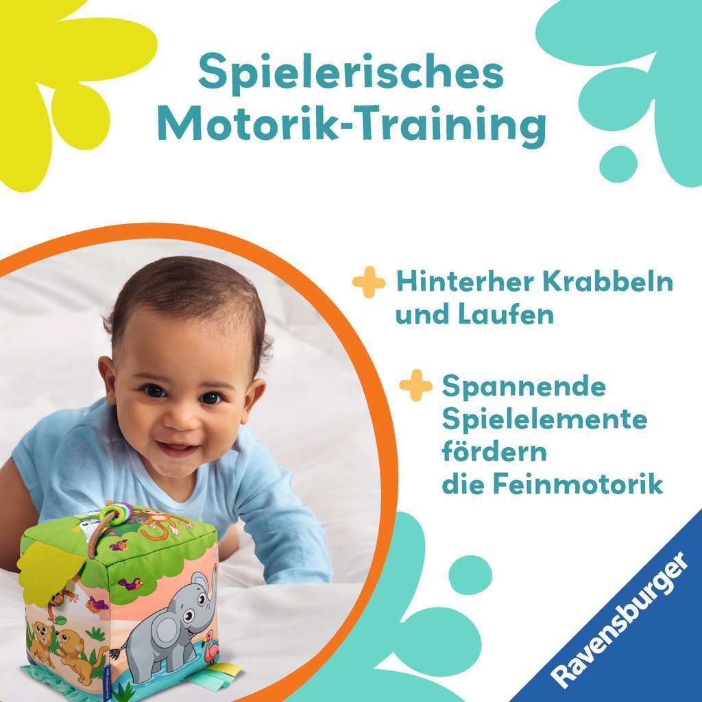Ravensburger Spiel Play+ Motorik-Musik-Spiel-Würfel: Wilde Tiere