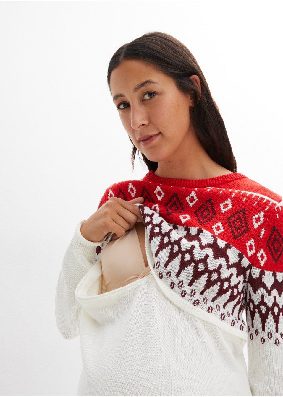 Pull de grossesse et d'allaitement en maille