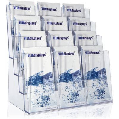 Promocome - Présentoir multi-formats pour brochures A4, A5, 1/3 A4, A6