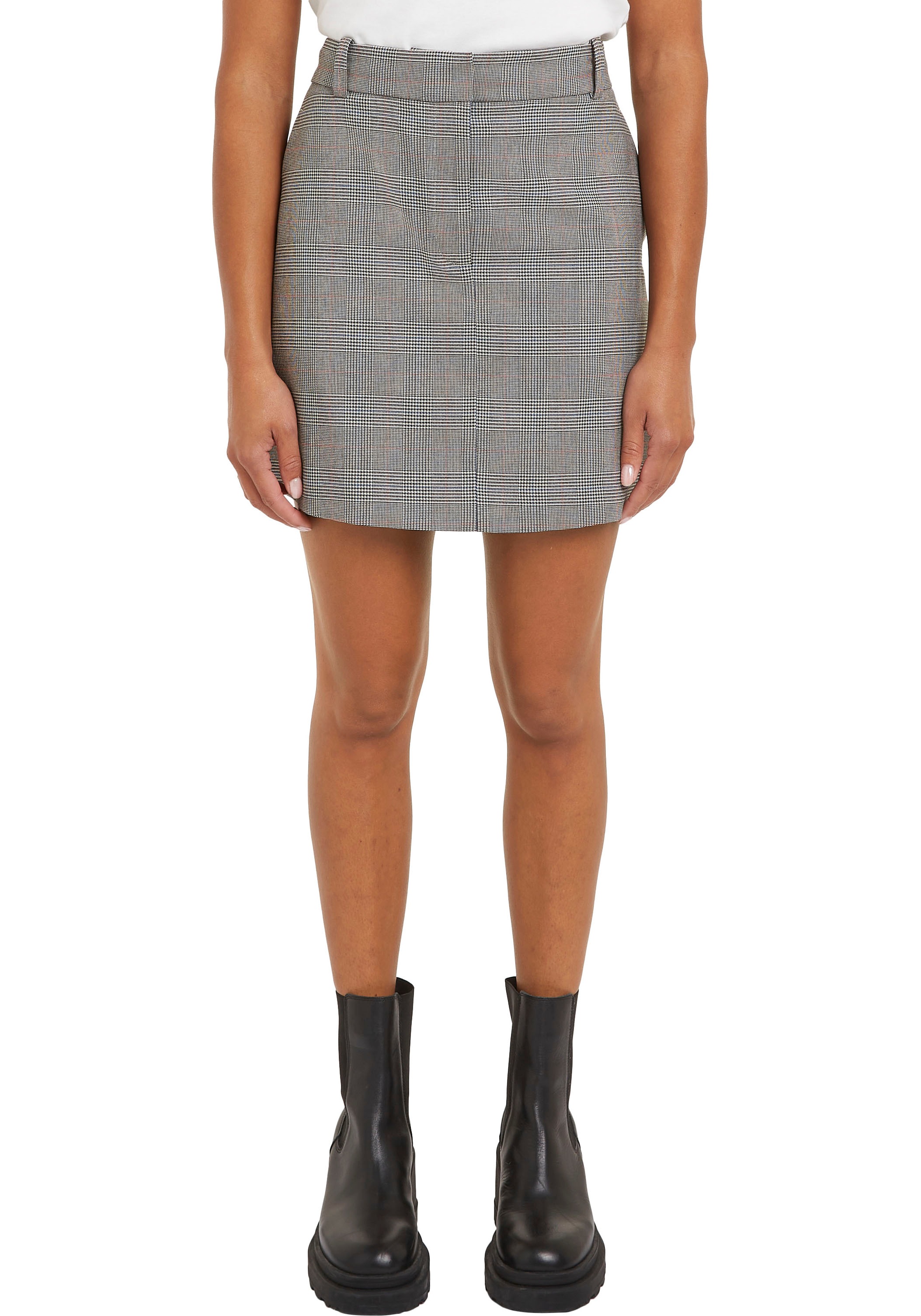 Tommy Hilfiger Bleistiftrock »POW CHECK SHORT SKIRT« Global Serie TH WOMEN,  Webrock im Karodessin