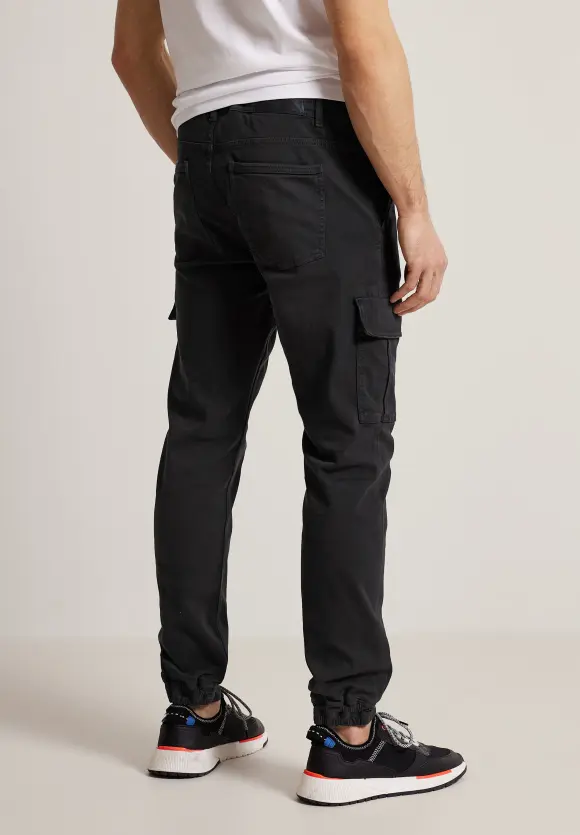 Relaxed Fit Cargo Hose - Black