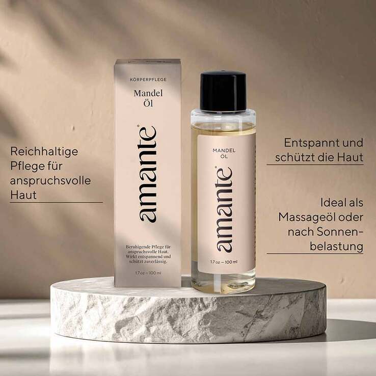 Mandelöl 100% rein Hautpflegeöl Amante, 100 ml