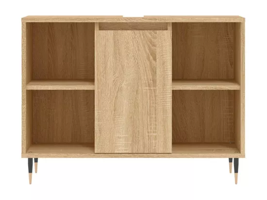 Armoire salle de bain chêne sonoma 80x33x60cm bois d'ingénierie
