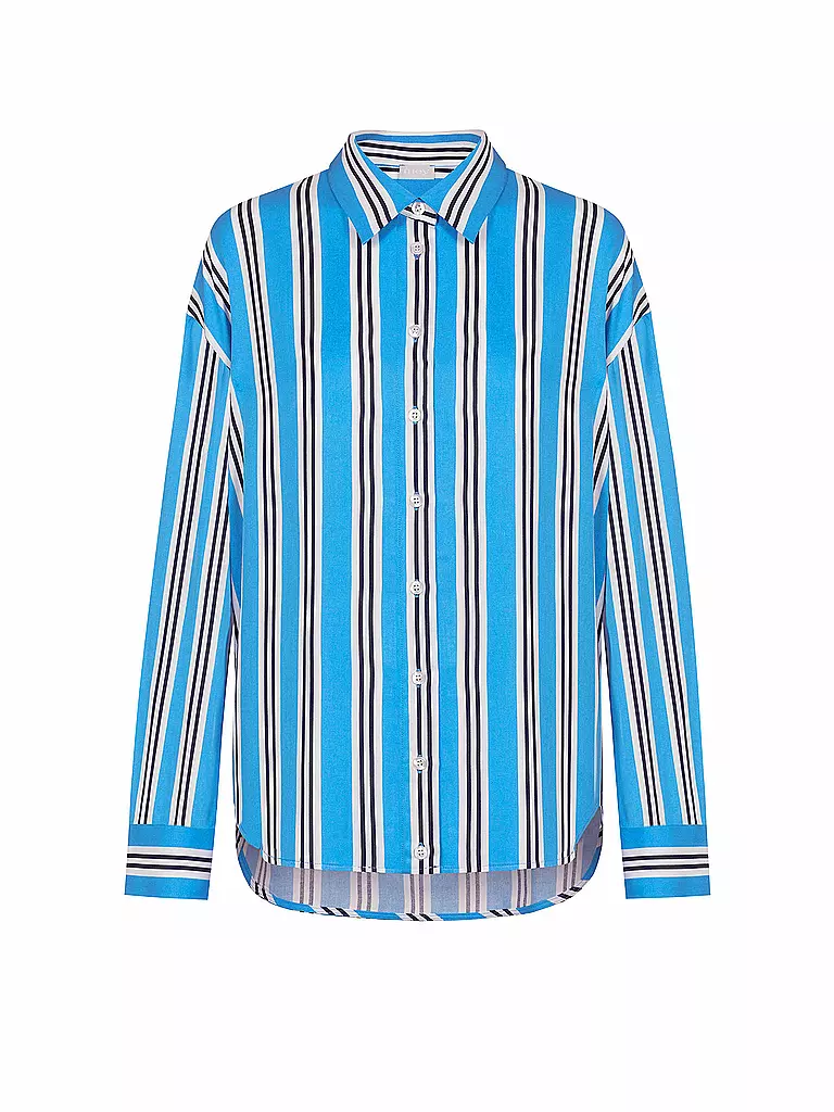 MEY Langarmshirt CALMING STRIPES hellblau