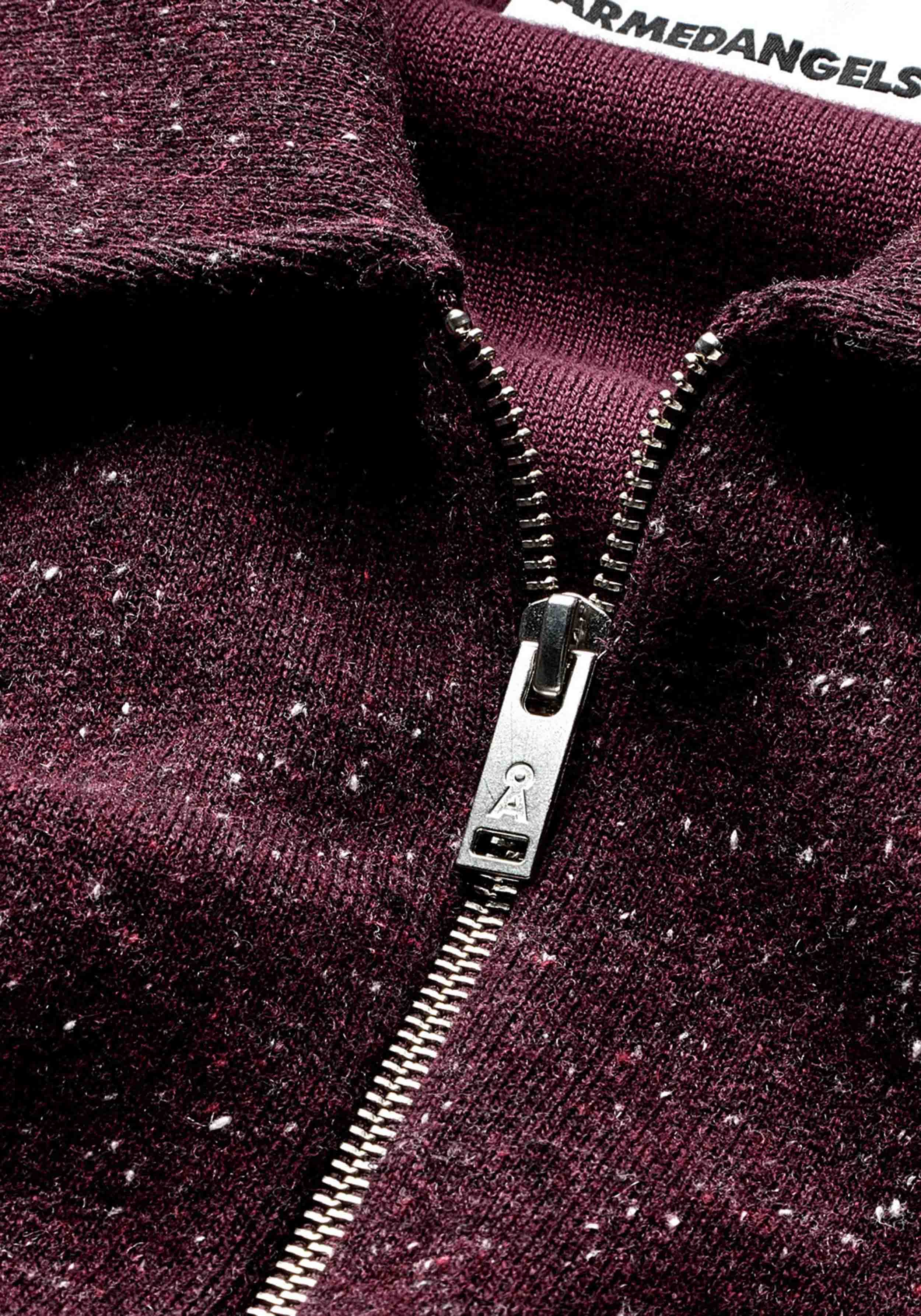 Armedangels Strickjacke Dorotheaa Tweed Dark Cranberry