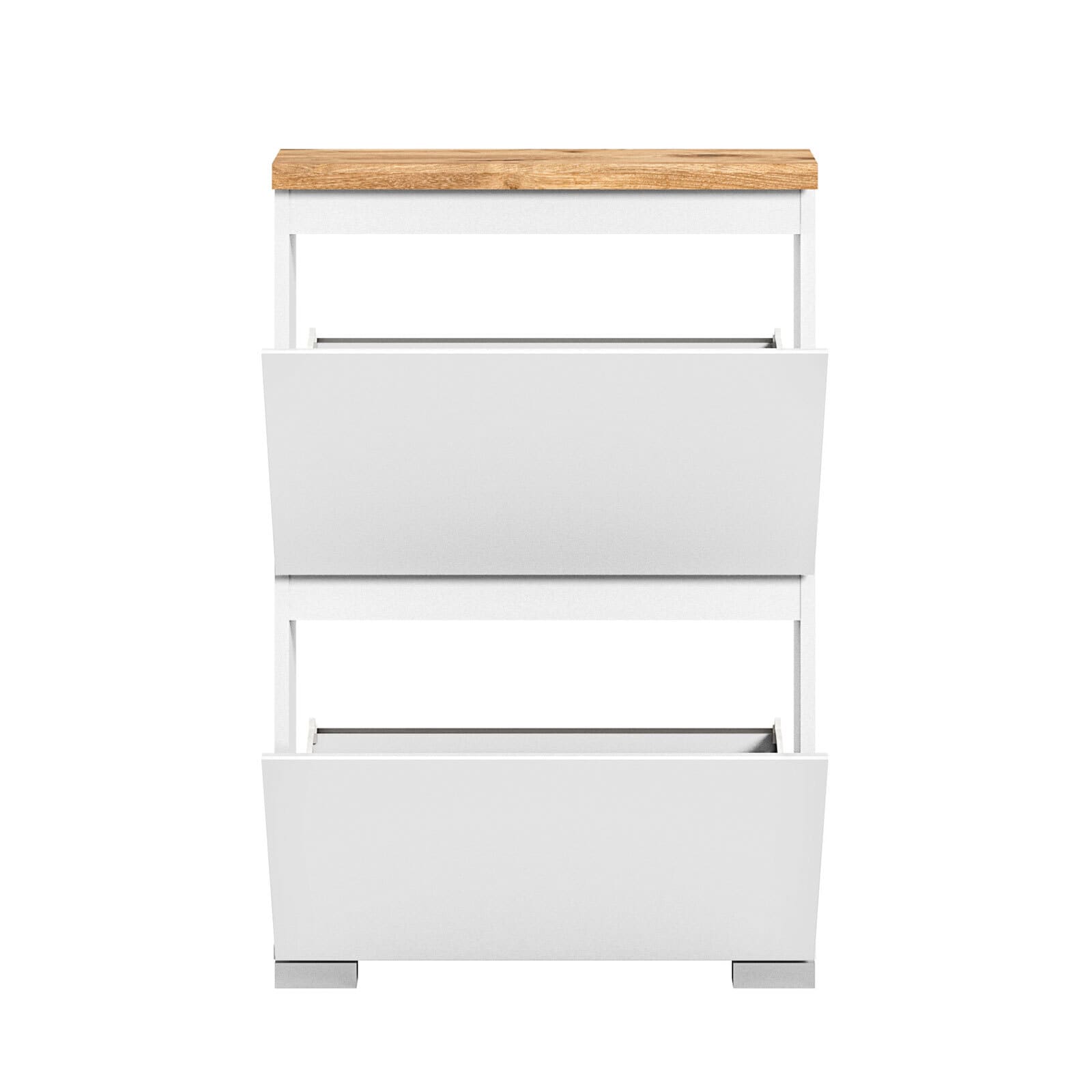 Schuhschrank Shoelove Weiß/Nox Oak-Optik 60x88x18 cm
