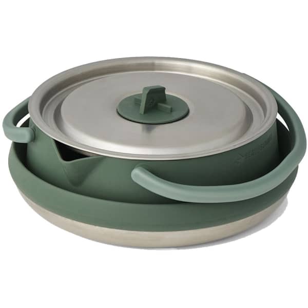 Popote randonnée SEA TO SUMMIT DETOUR STAINLESS STEEL COLLAPSIBLE KETTLE 1.6L GREEN